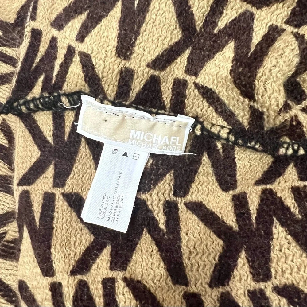 Michael Kors Reversible Brown & Tan MK Monogram Infinity Scarf
